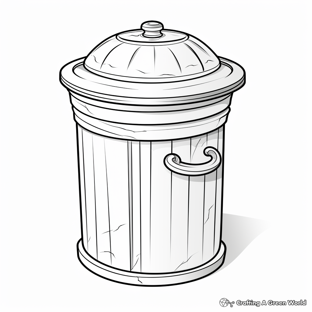 Trash Can Coloring Pages Free Printable