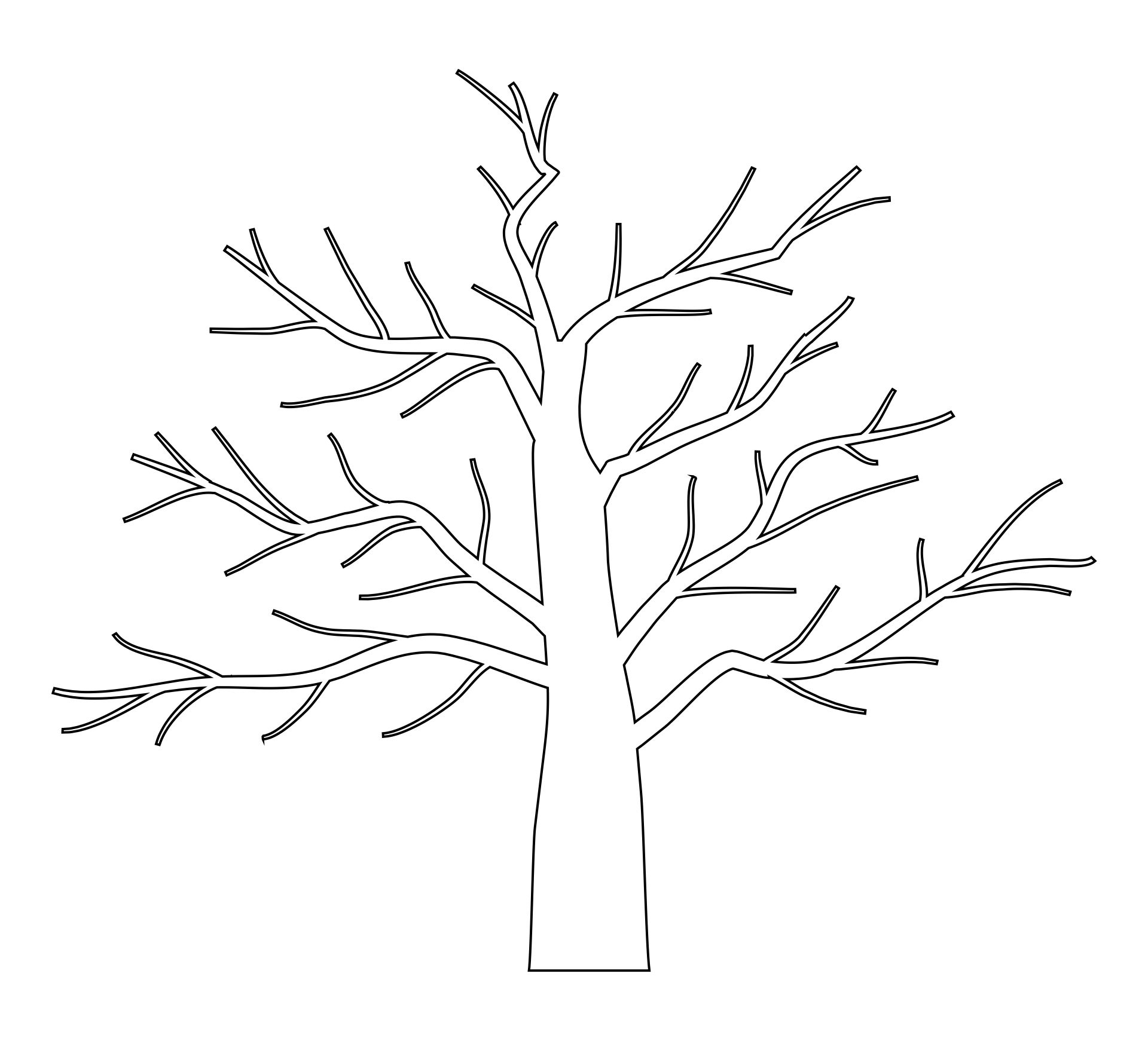 Tree Trunk Coloring Page Sketch Coloring Page