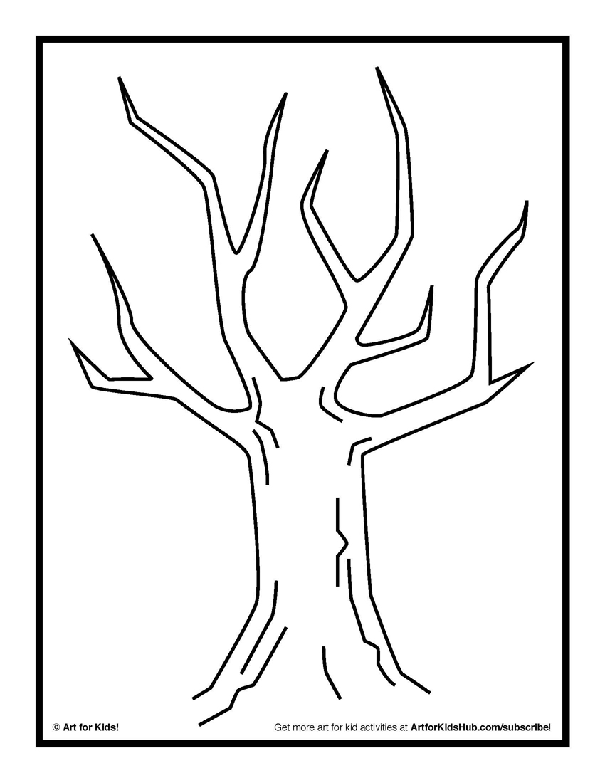 Tree Trunk Coloring Page