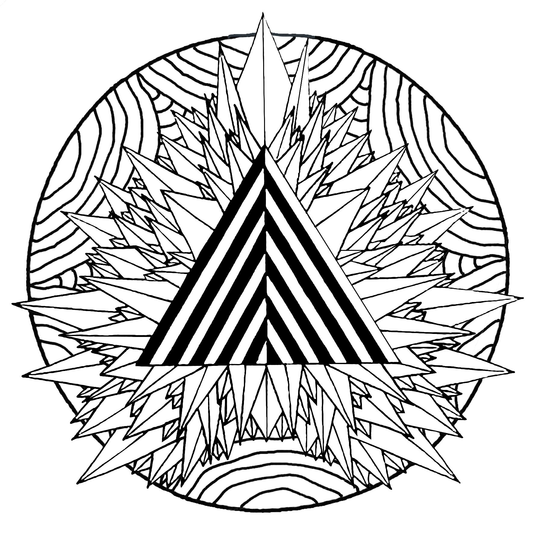 Triangle Coloring Pages