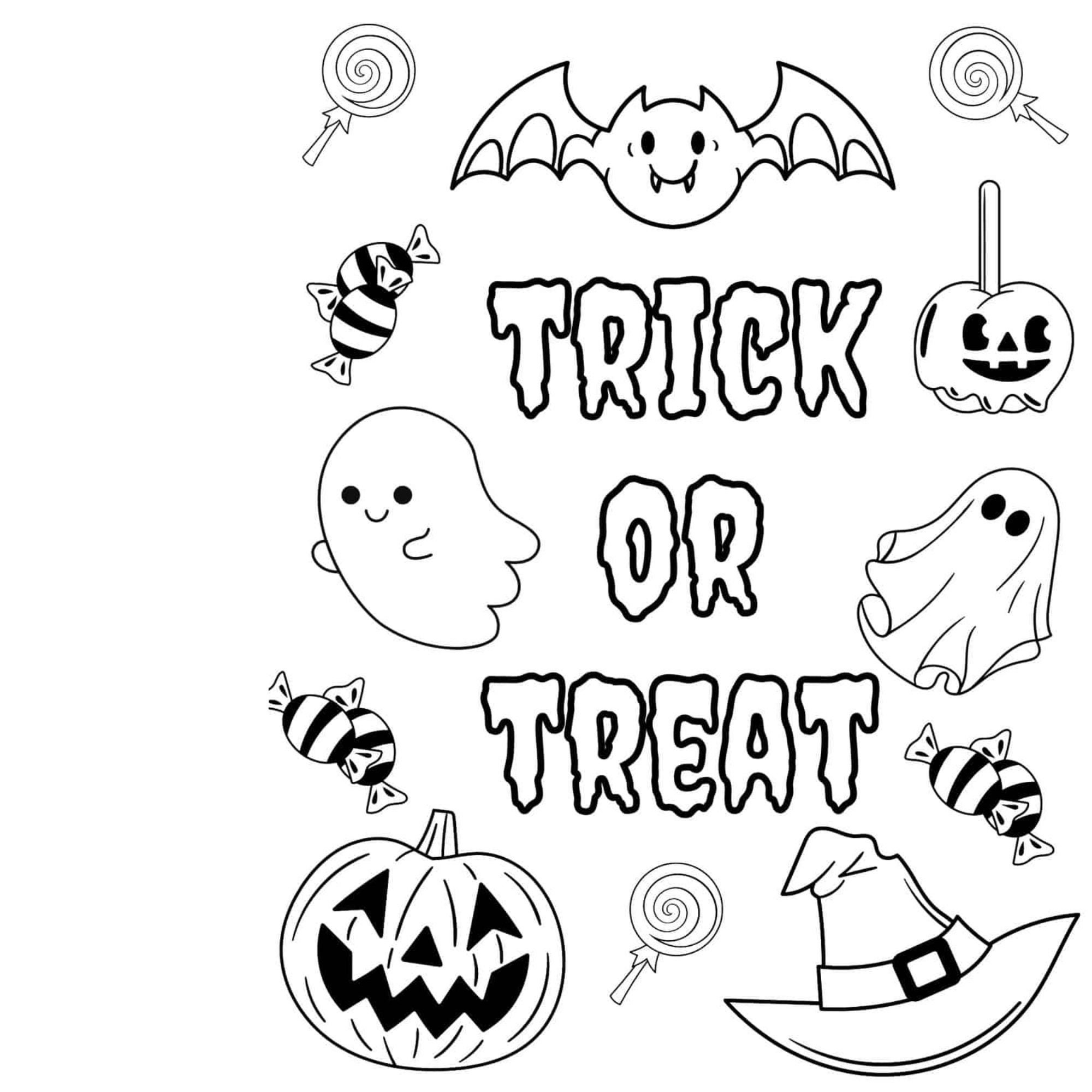 Trick Or Treat Coloring Pages