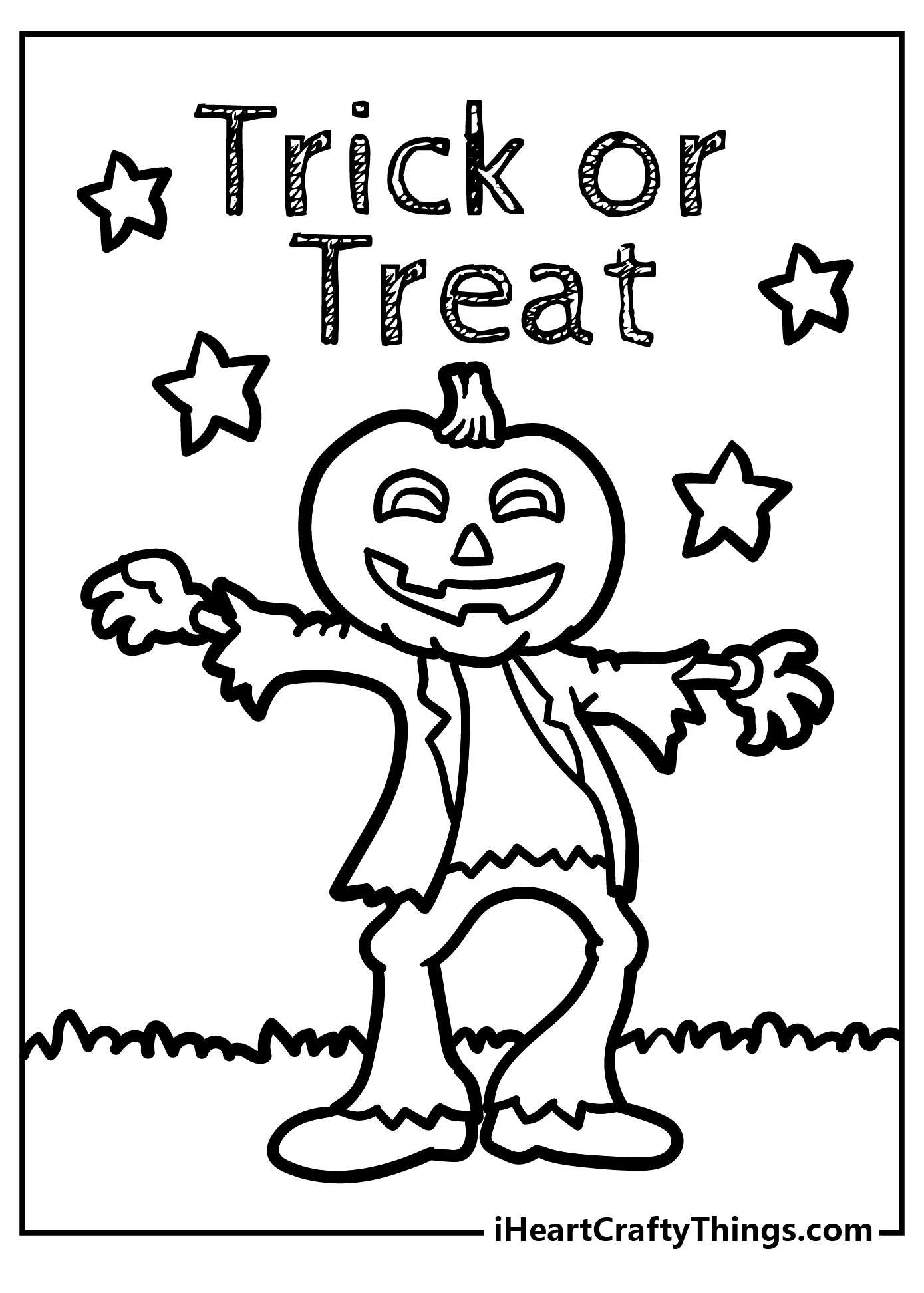 Trick Or Treat Coloring Pages For Kids
