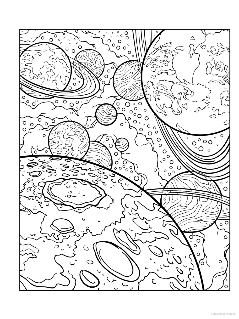 Trippy Galaxy Space Coloring Pages Kidsworksheetfun