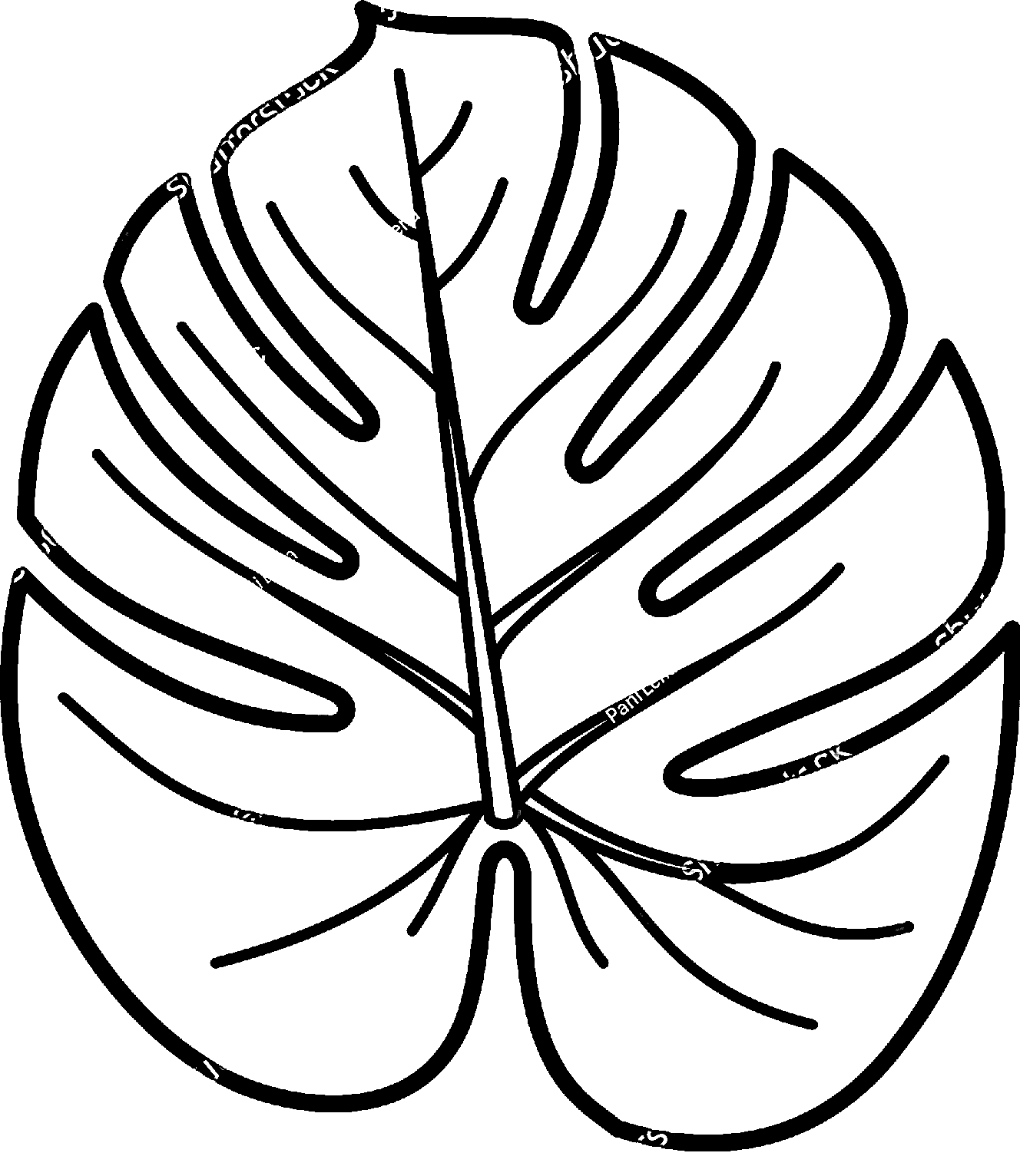 Palm Leaf Coloring Page