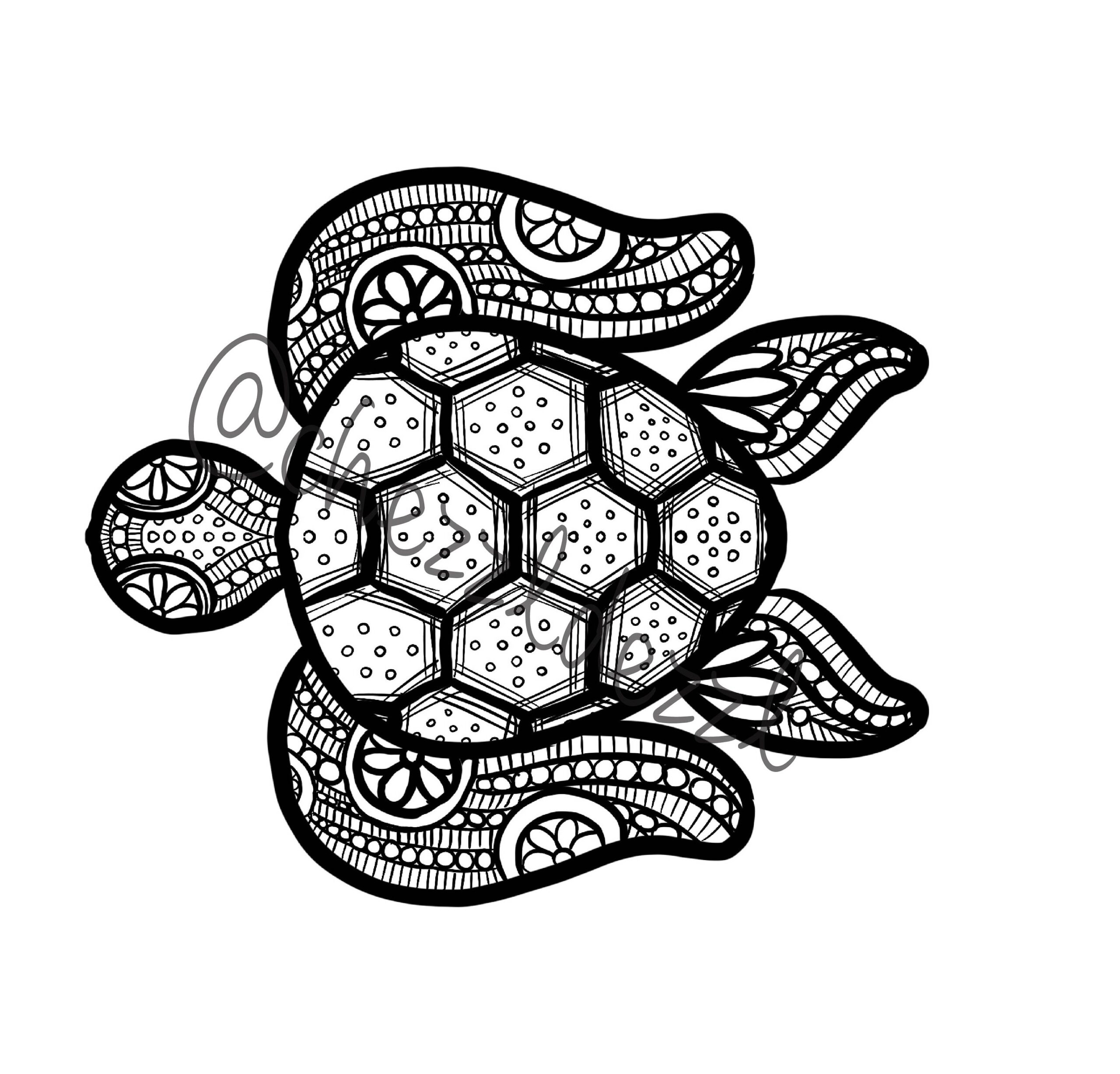 Turtle Mandala Coloring Pages