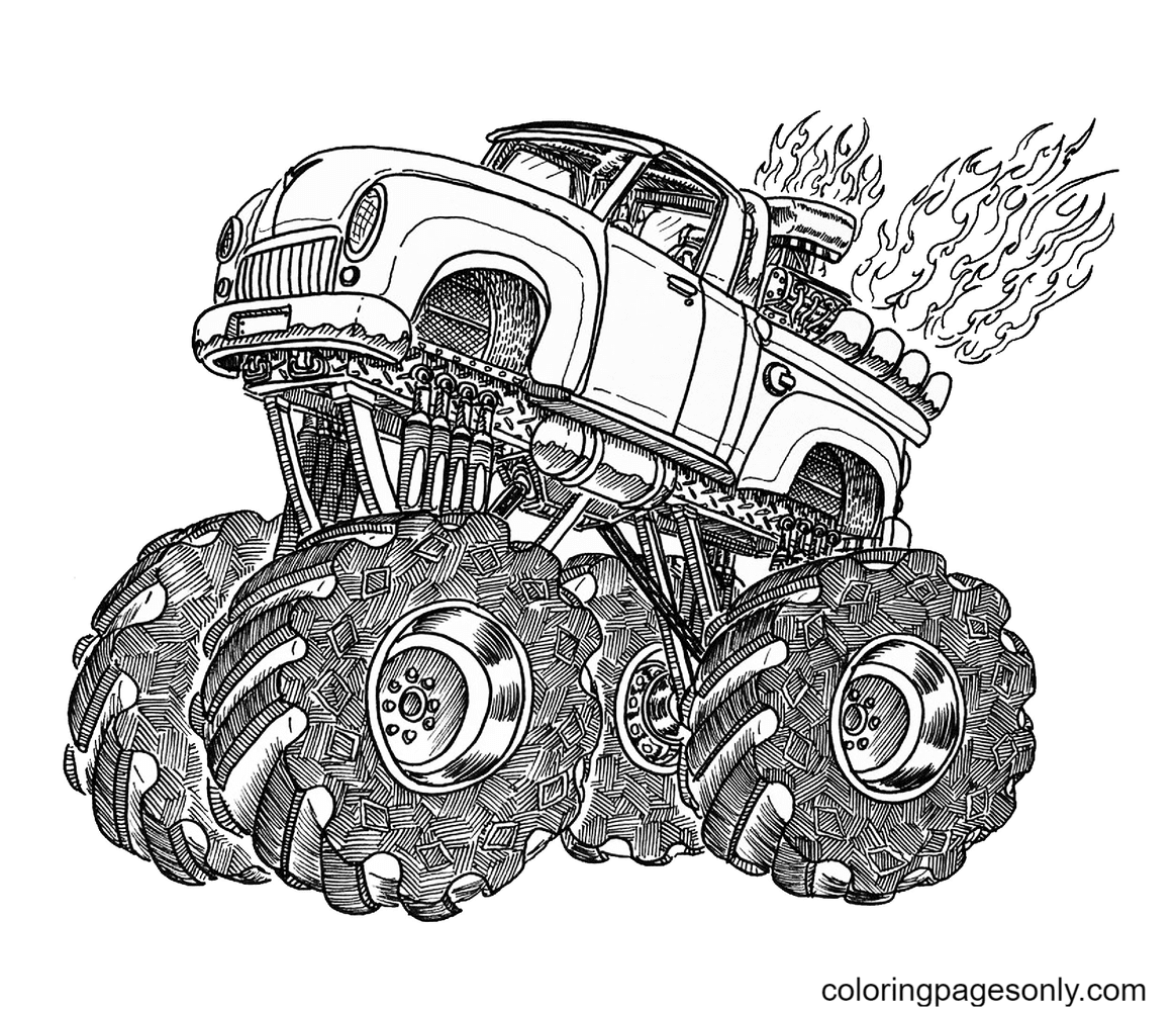 Coloring Pages Of Monster Trucks