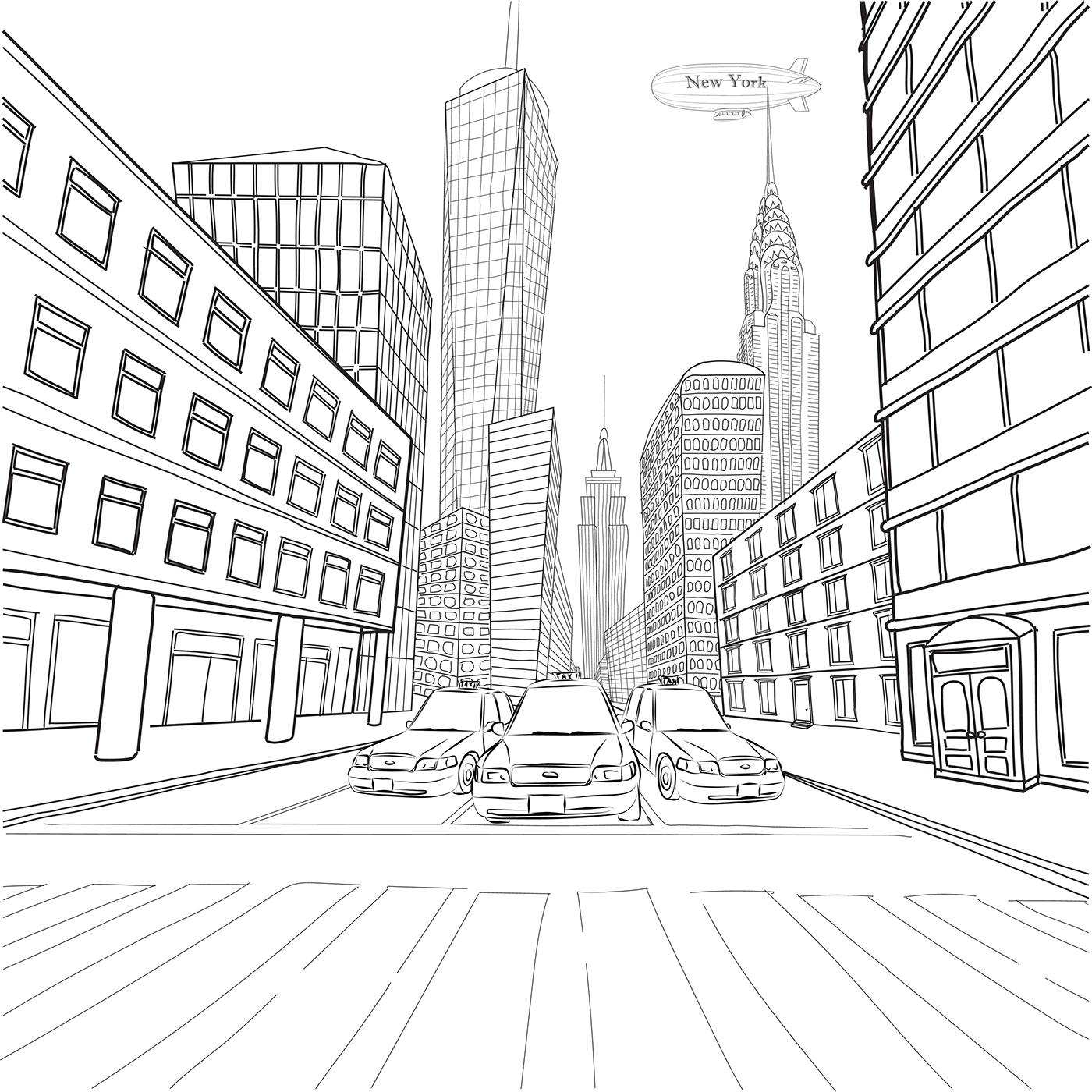 Perspective Coloring Pages