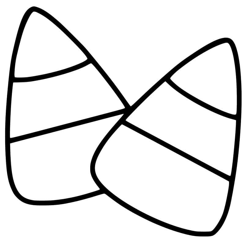 Two Simple Candy Corn Coloring Pages Coloring Cool