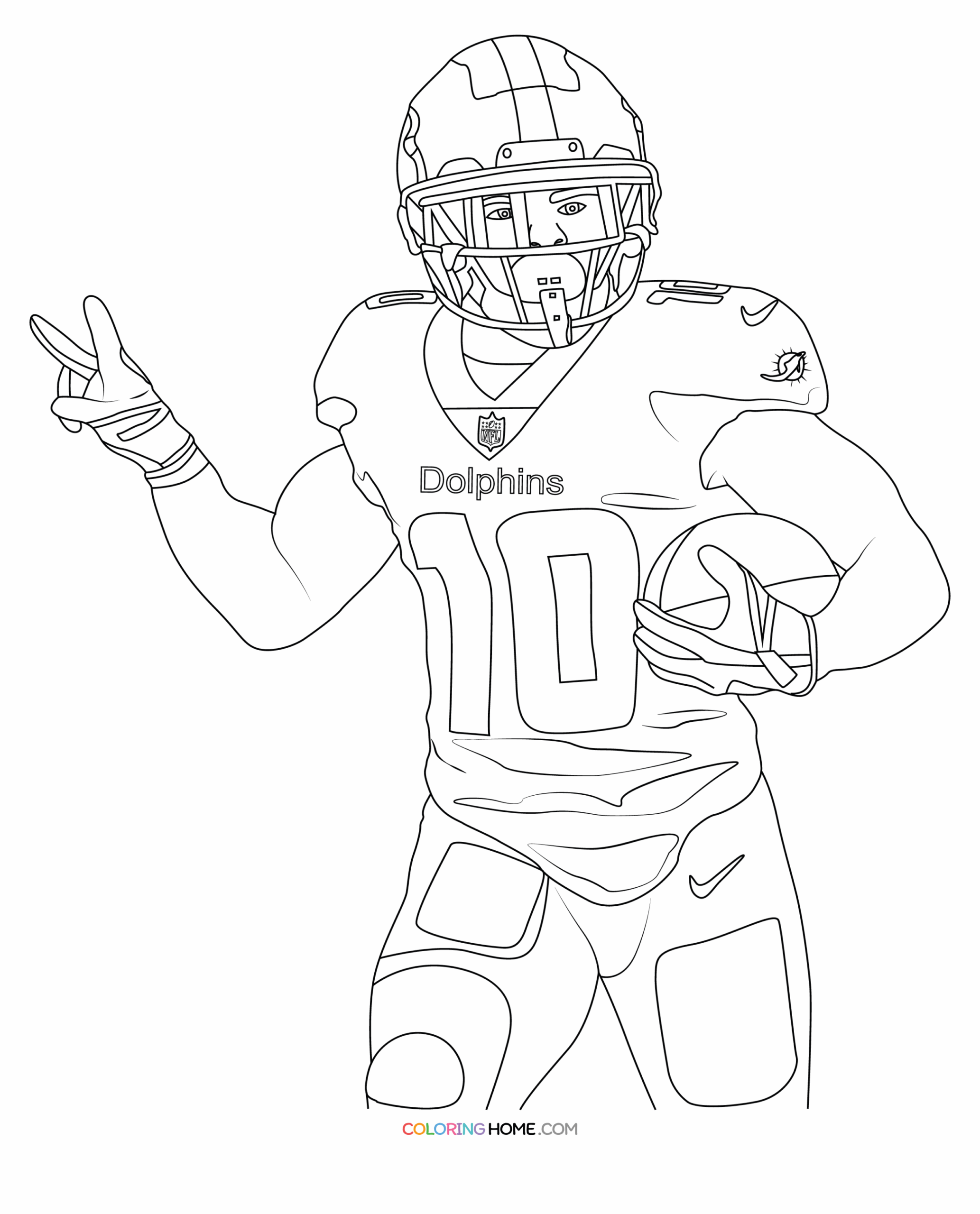 Tyreek Hill Football Coloring Pages Coloring Pages