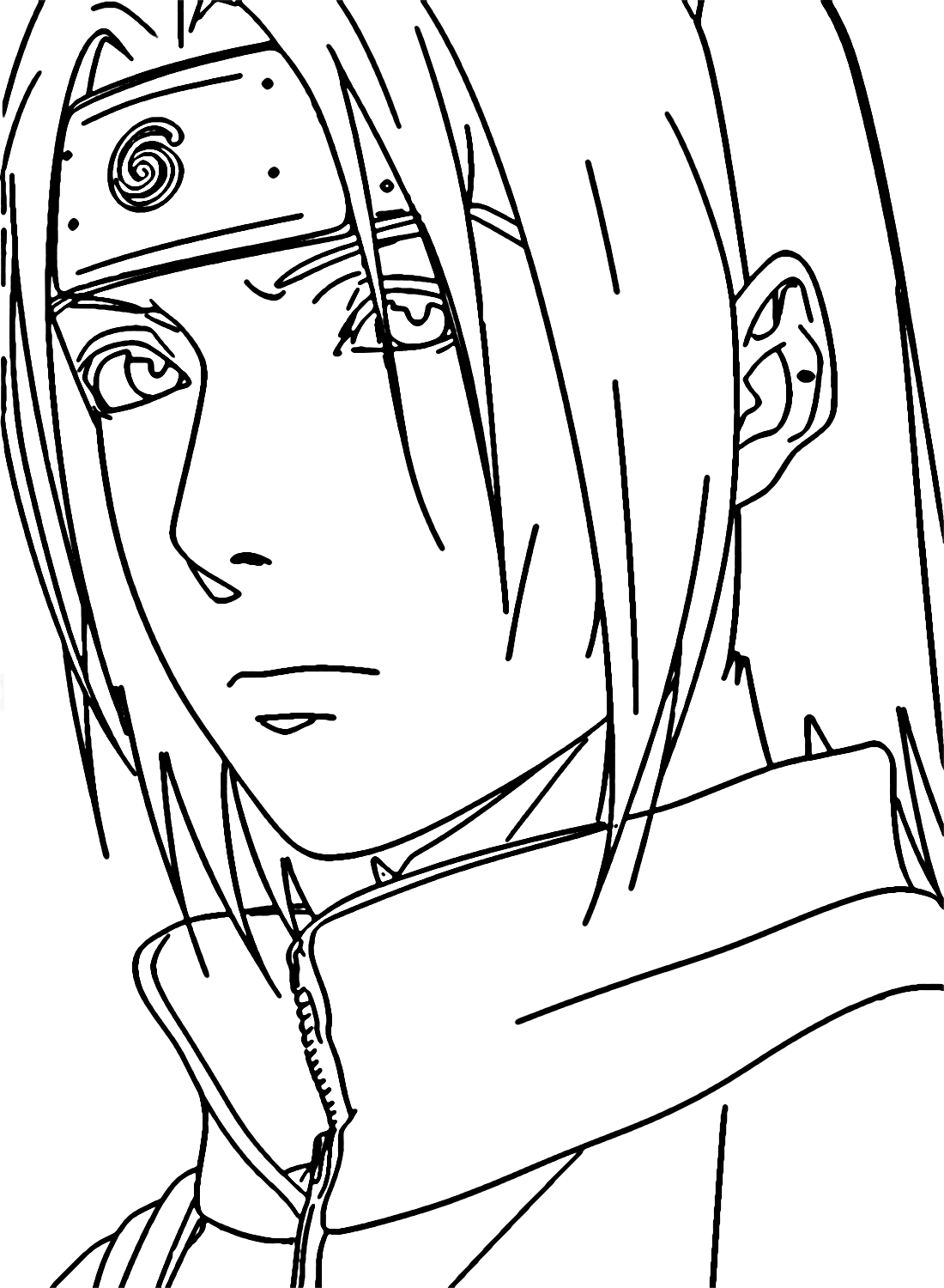 Uchiha Itachi Naruto Coloring Page Free Printable Coloring Pages