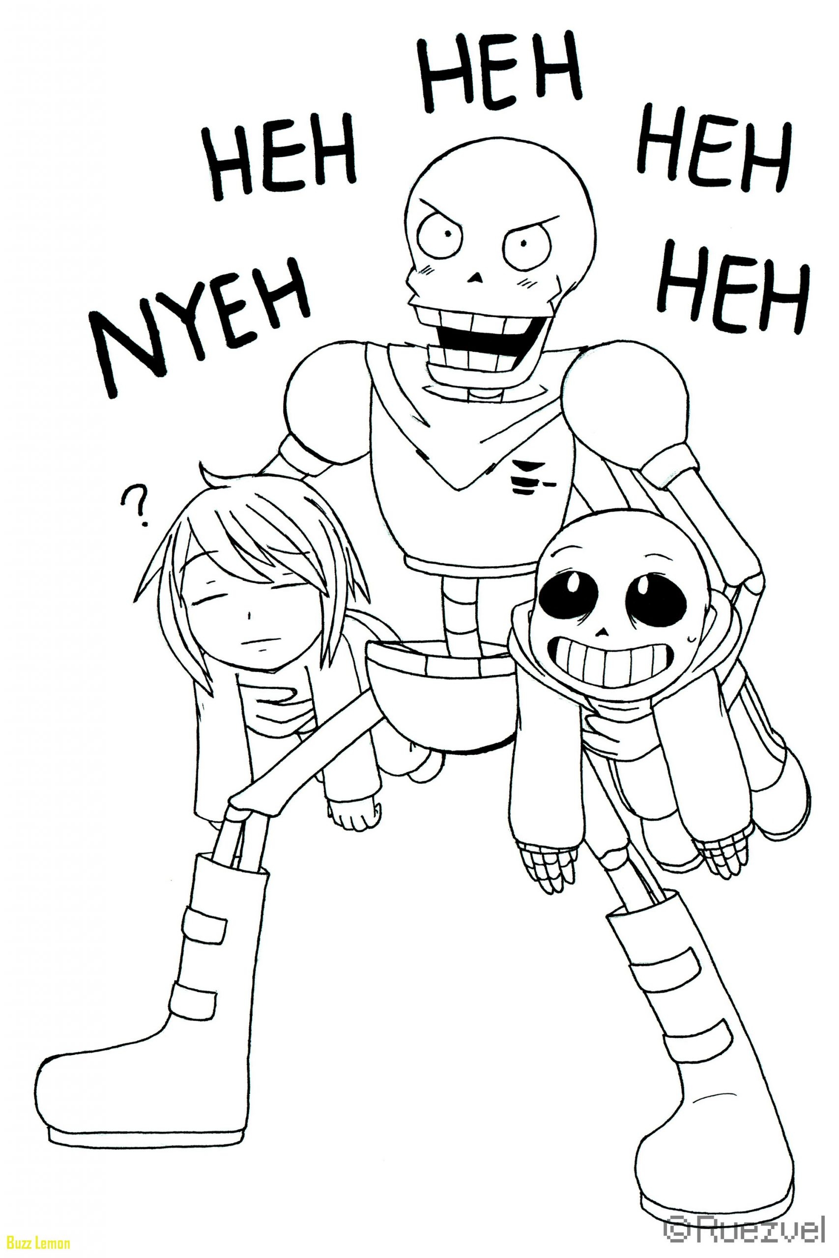 Undertale Sans Print Coloring Pages
