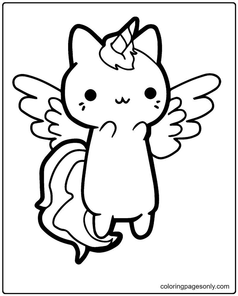 Unicorn Cat Coloring Pages