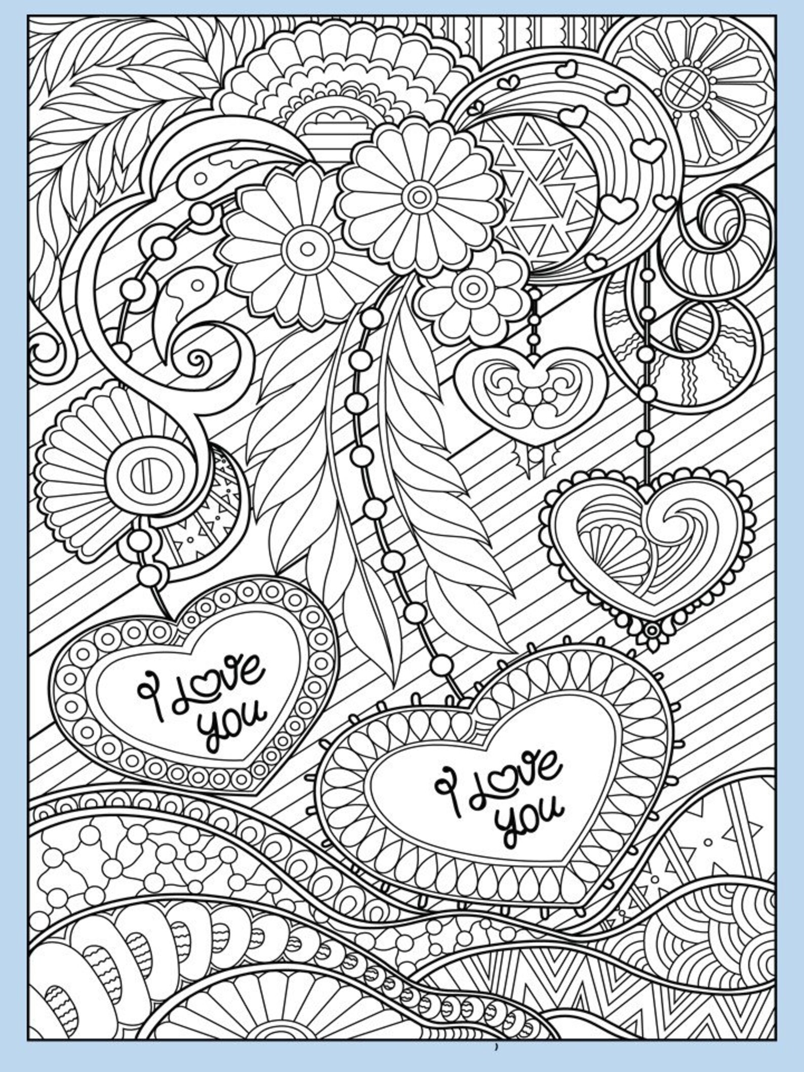 Valentine S Day Coloring Pages For Adults Vol 2 PDF Etsy De