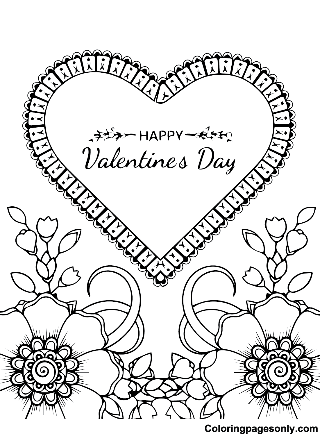 Valentines Day Cards Coloring Pages Printable For Free Download