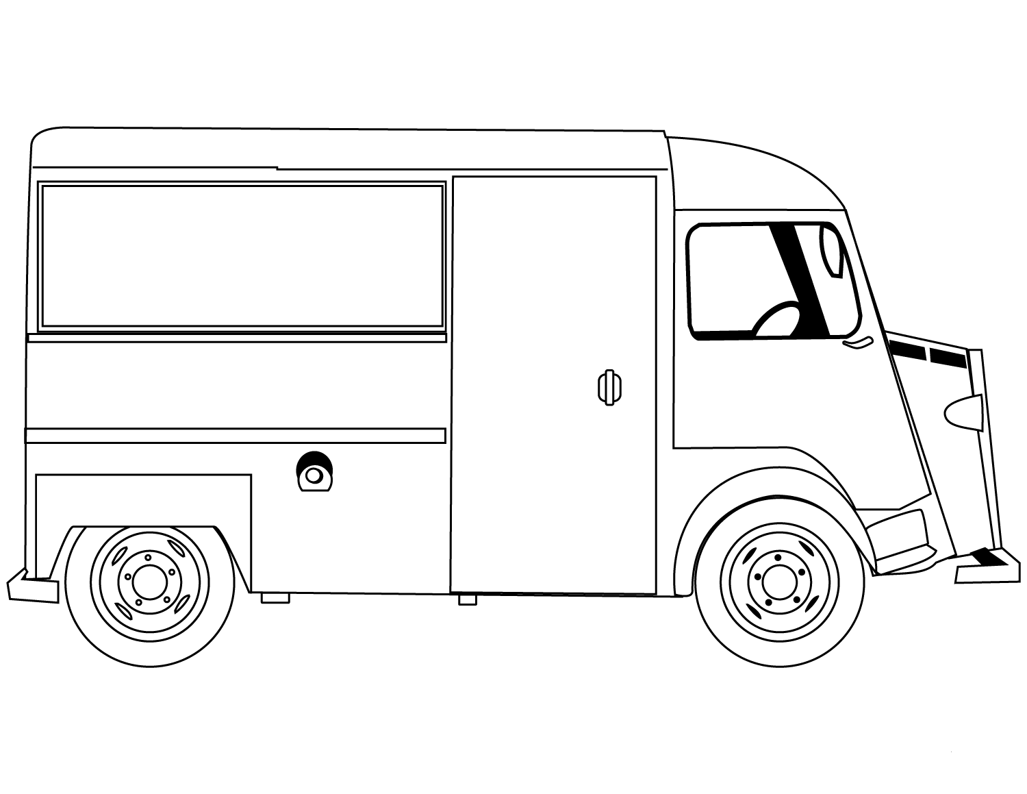 Van Coloring Page ColouringPages