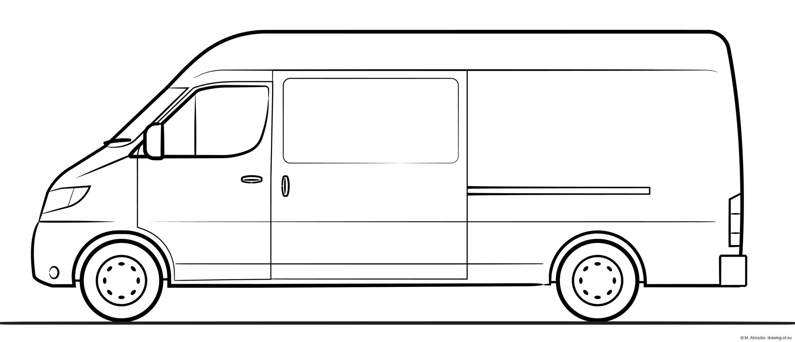 Van Coloring Page