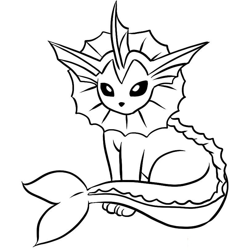 Vaporeon Pokemon Coloring Play Free Coloring Game Online