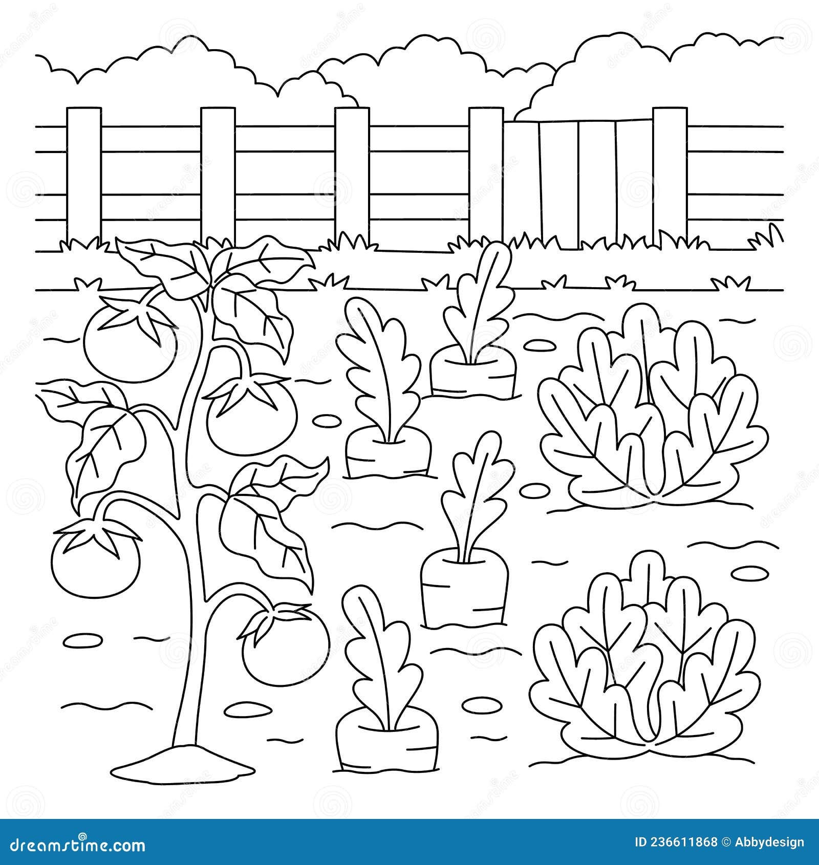 Garden Vegetables Coloring Pages