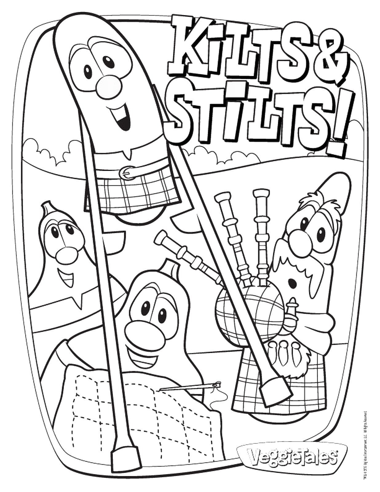 Veggie Tales Coloring Pages