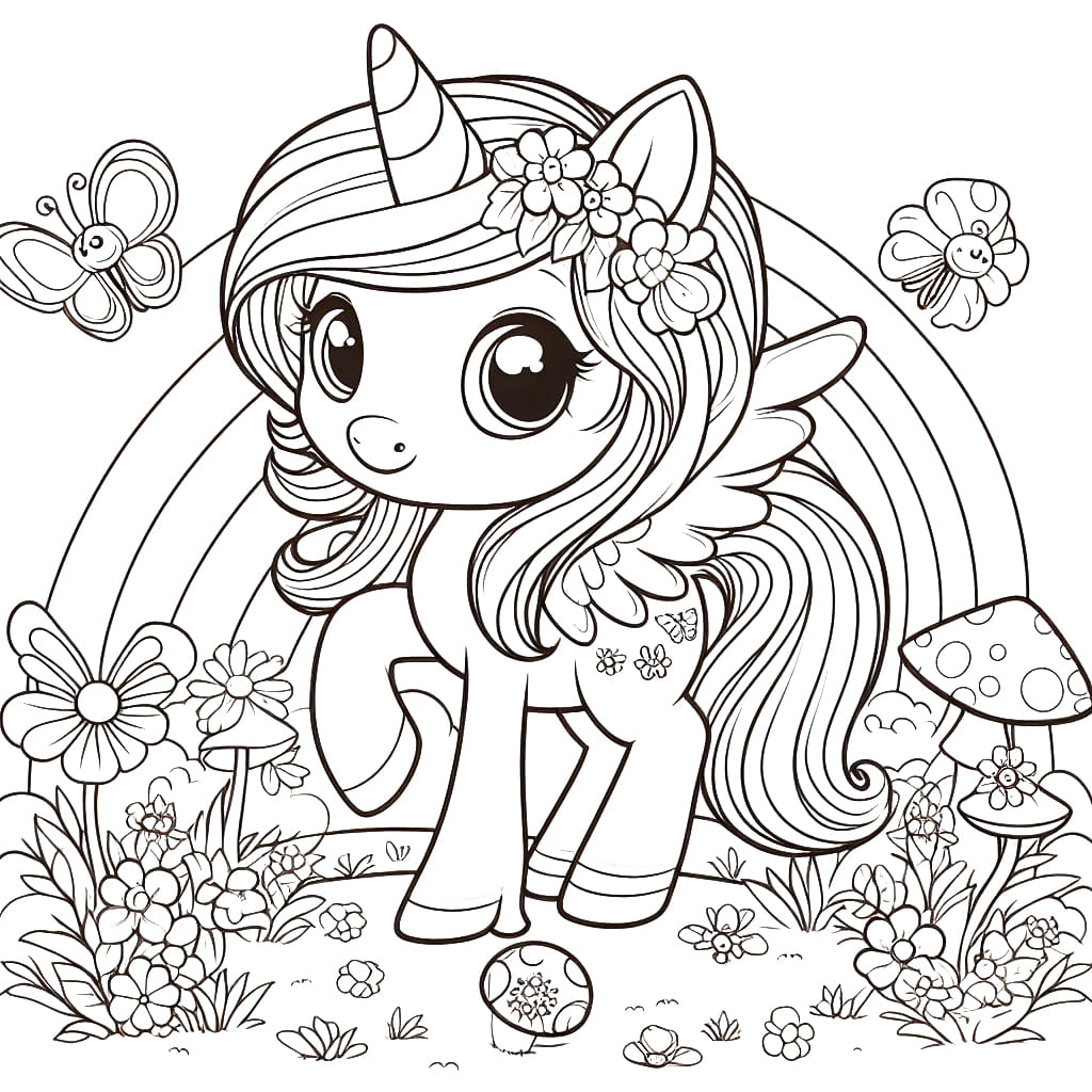 Very Cute Alicorn Coloring Page Download Print Or Color Online For Free