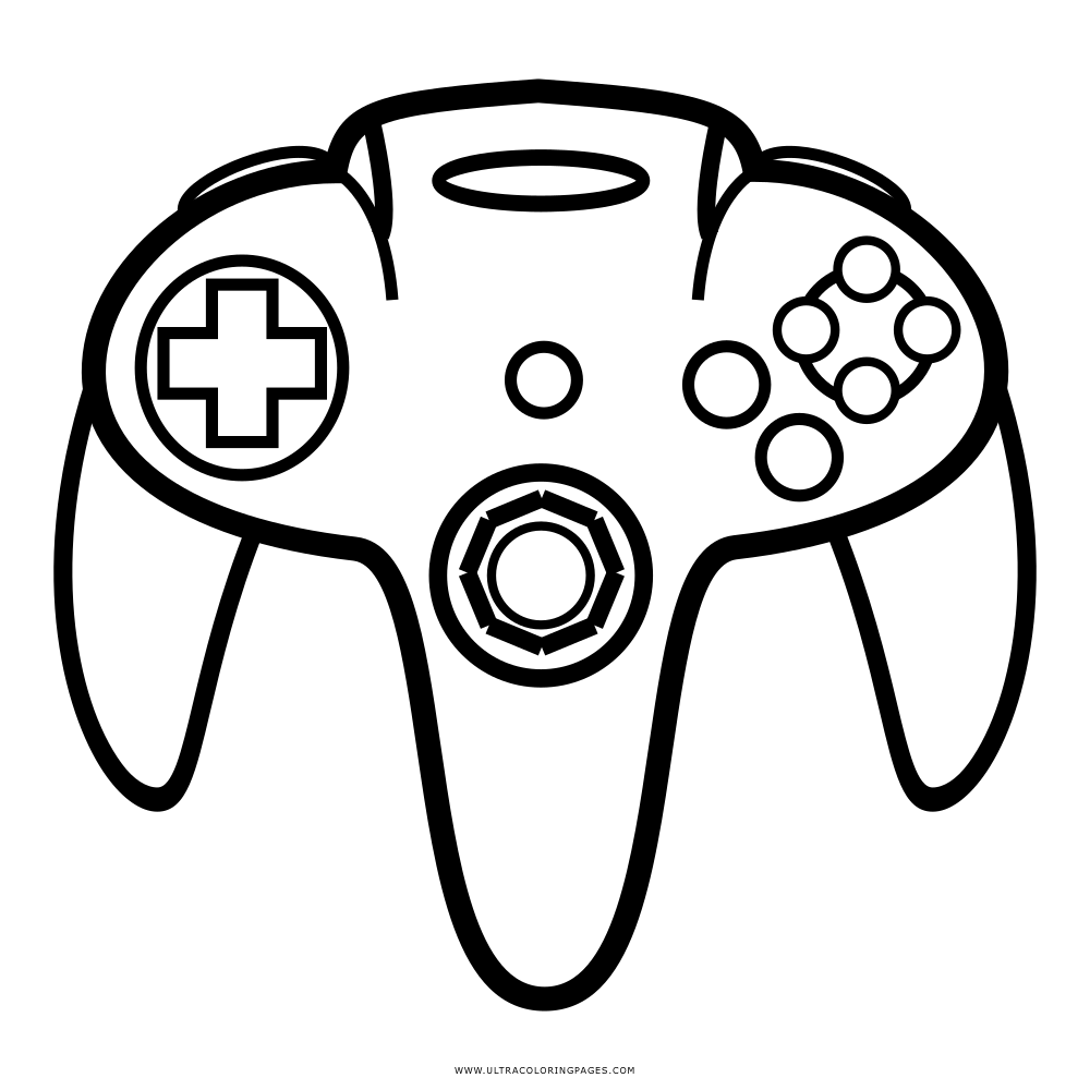 Video Game Controller Coloring Page