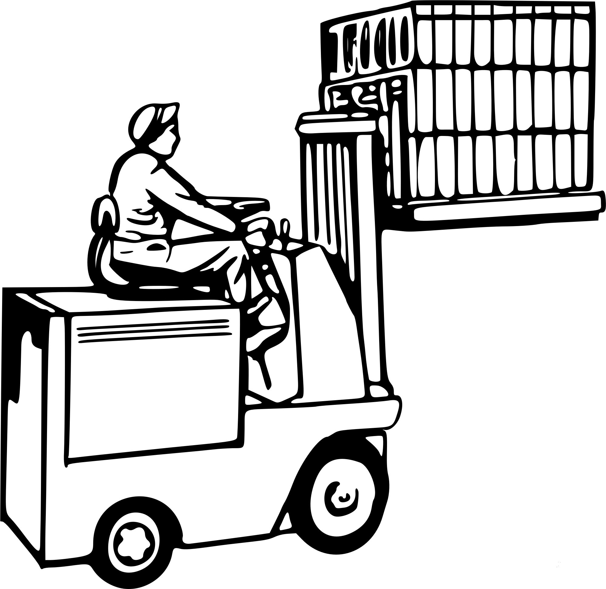 Vintage Forklift Coloring Page ColouringPages