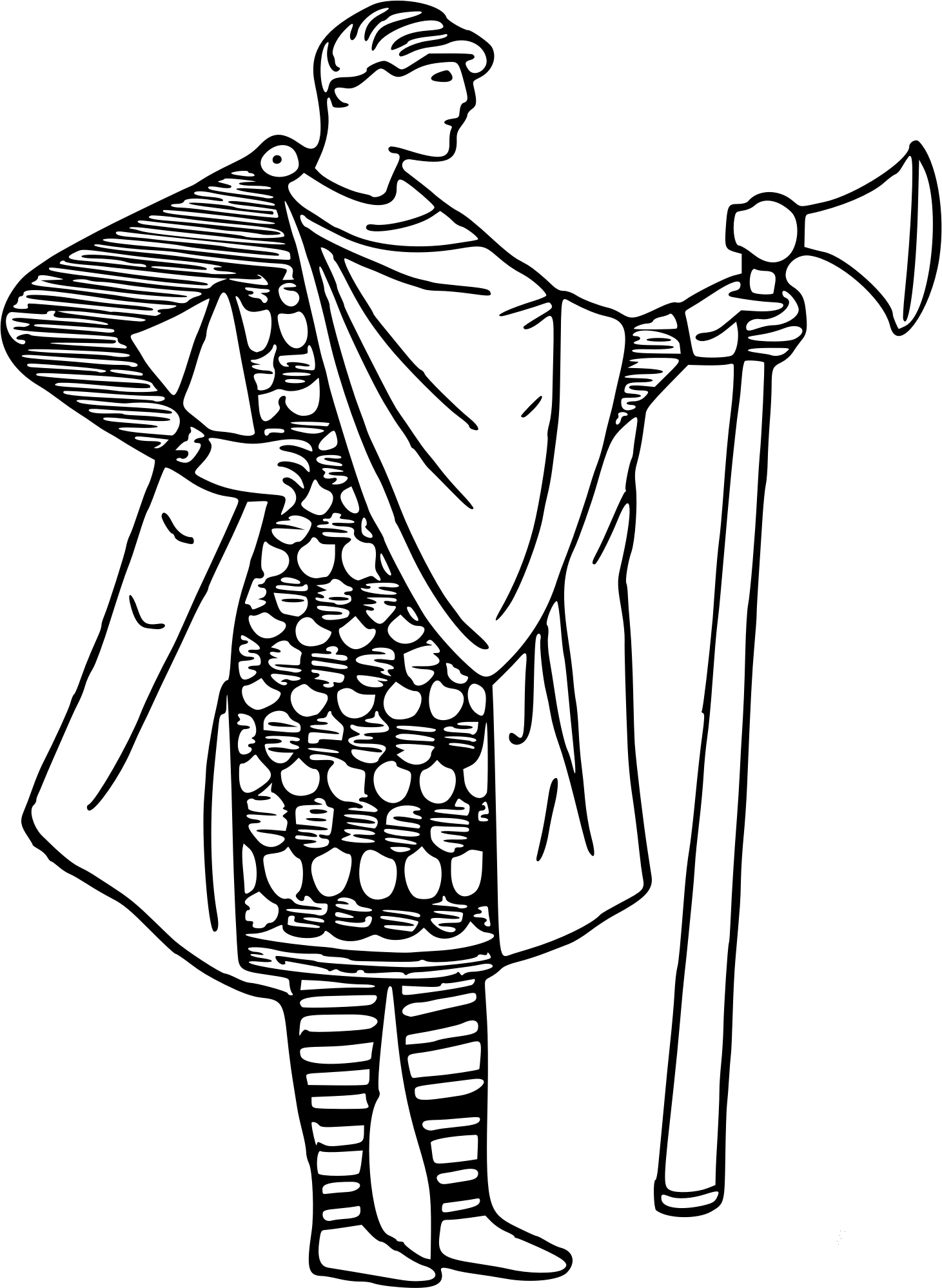 Vintage Norman Bayeux Tapestry Style Coloring Page ColouringPages