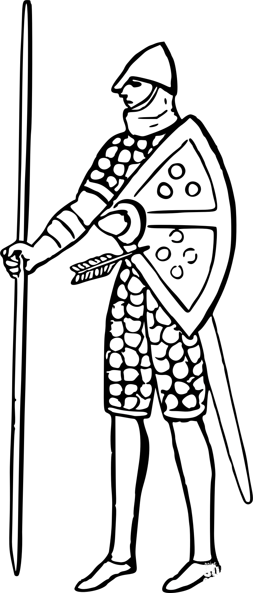Vintage Norman Bayeux Tapestry Style Coloring Page ColouringPages