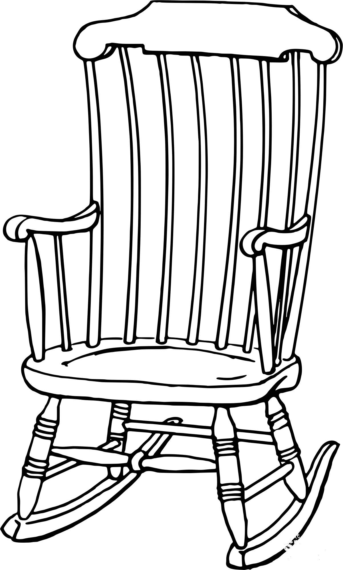 Vintage Rocking Chair Coloring Page ColouringPages