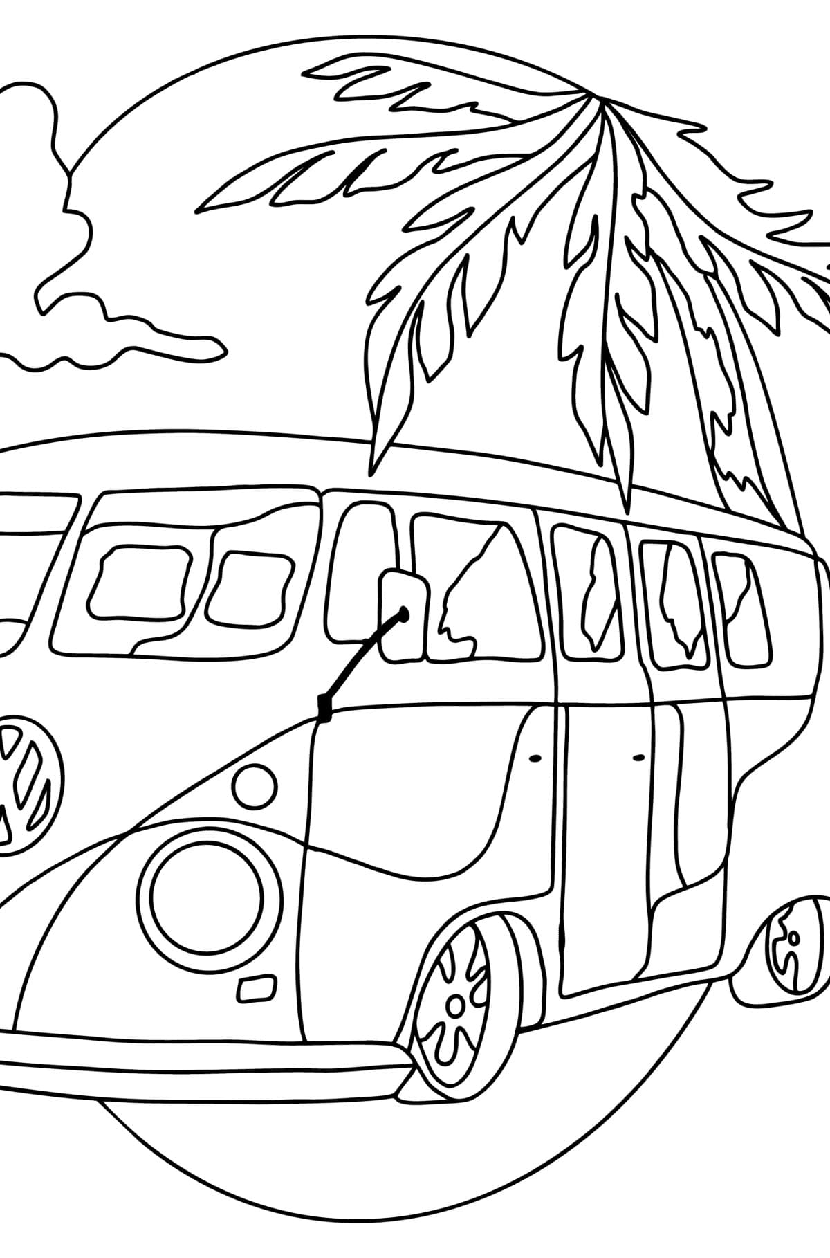 Vw Bus Coloring Page