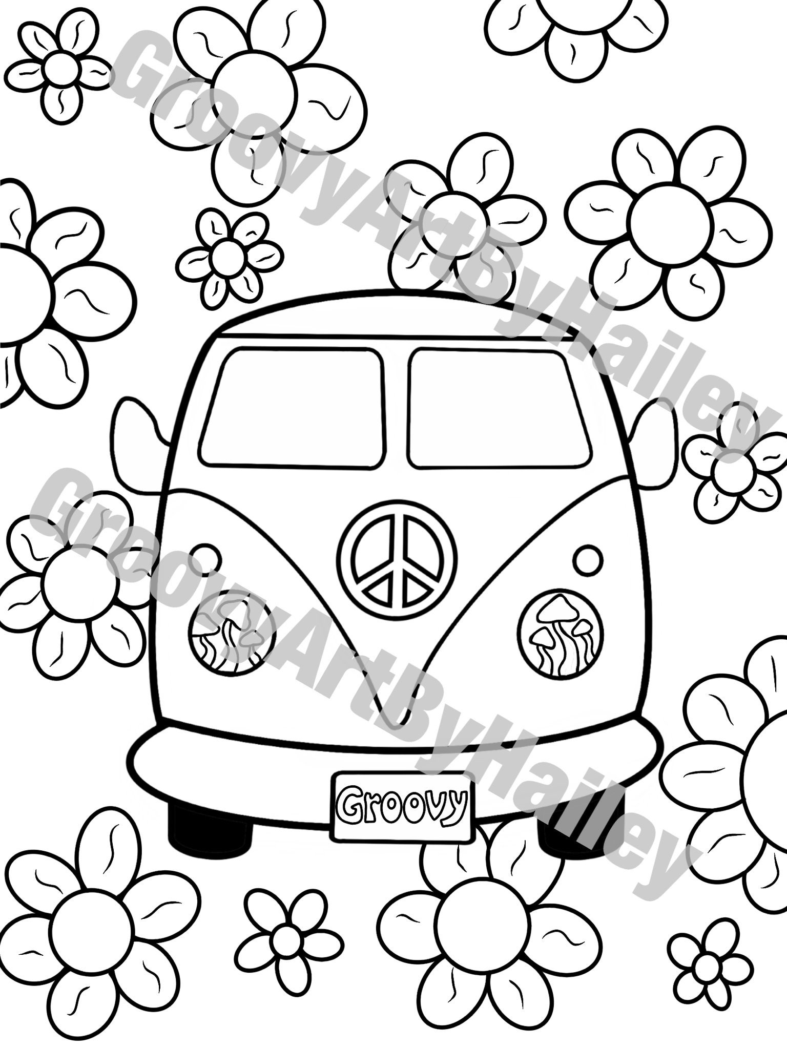 Volkswagen Bus Coloring Pages