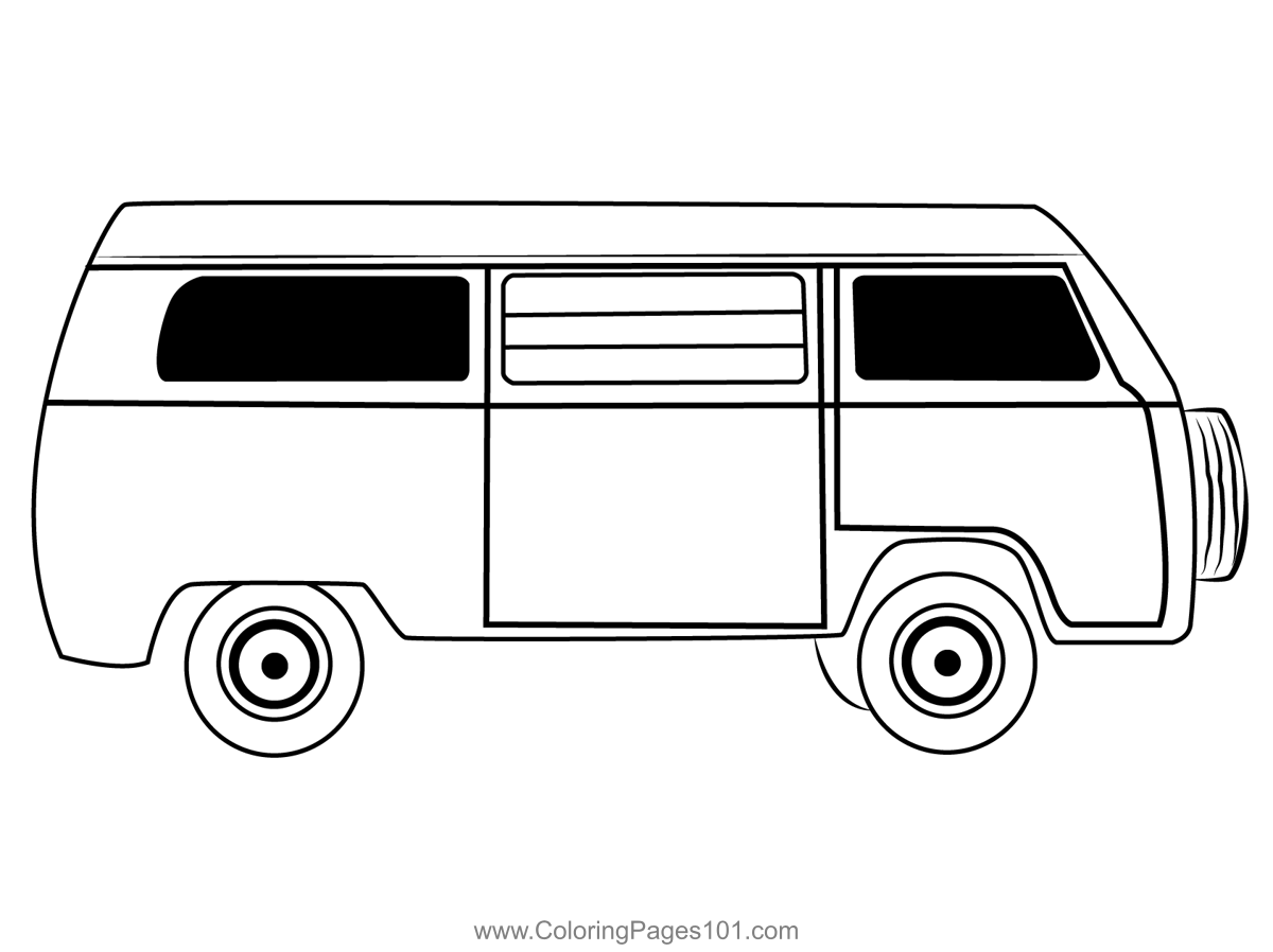Volkswagen Camper Van Coloring Page For Kids Free Vans Printable Coloring Pages Online For