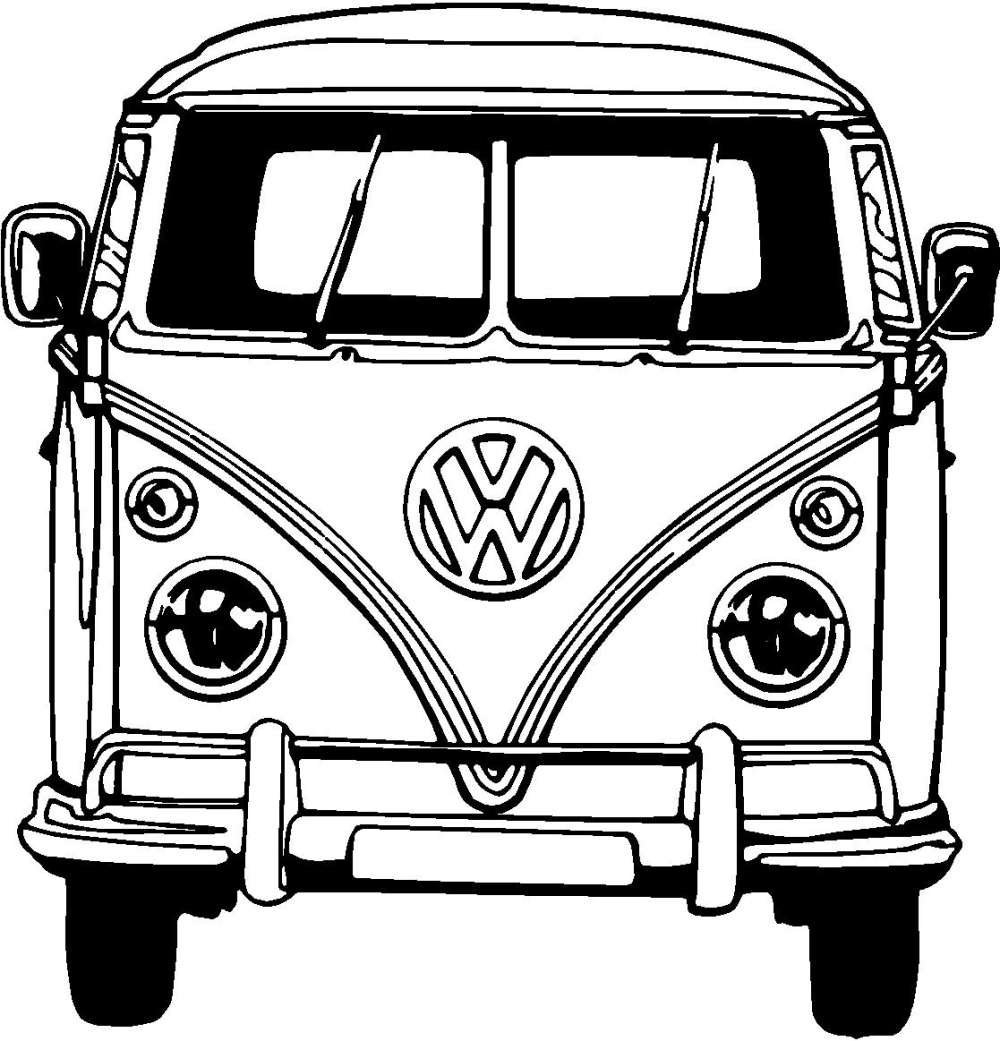 VW Bus Coloring Page Coloring Home