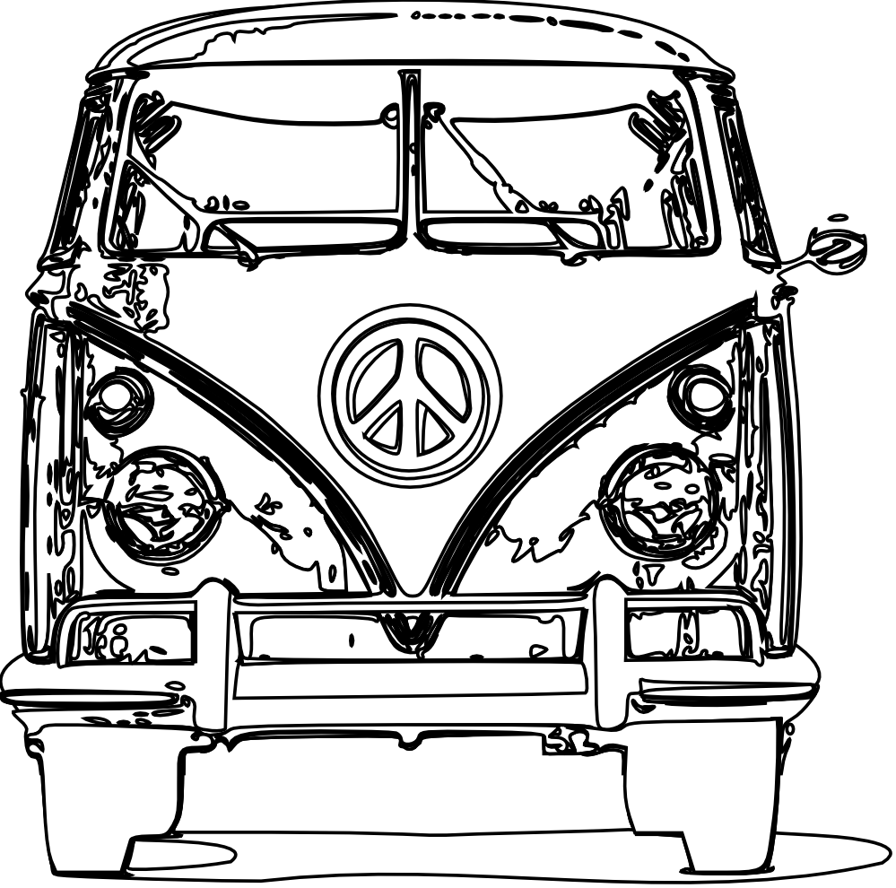 VW Bus Coloring Page Coloring Home