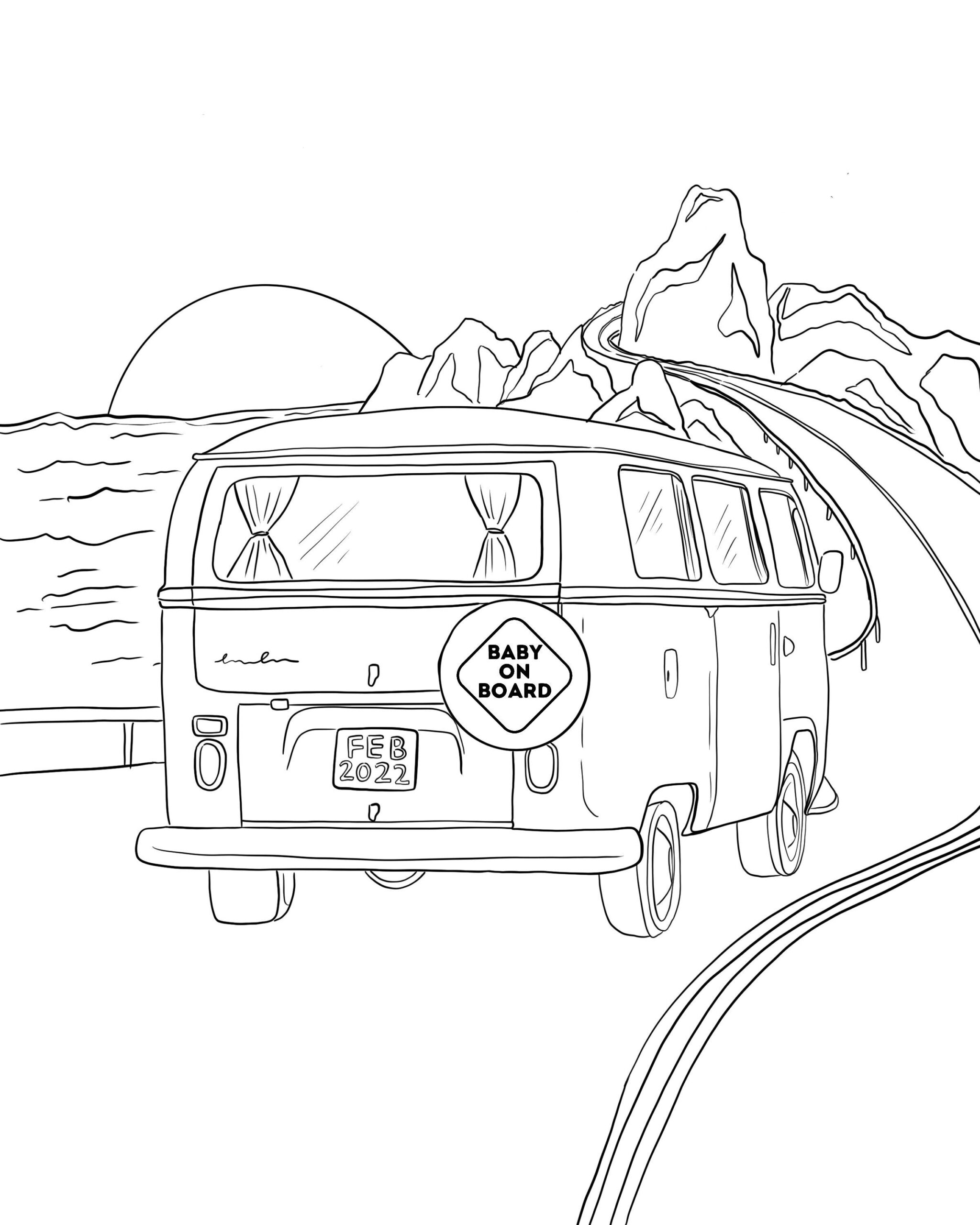 Vw Bus Coloring Page
