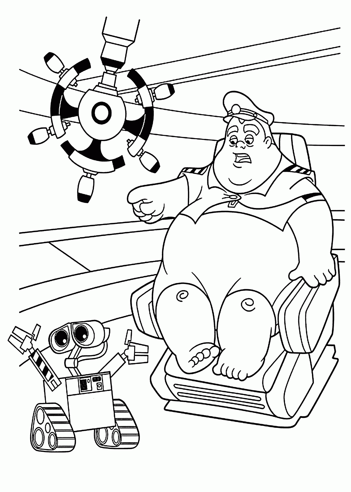 Wall E And Captan Coloring Pages For Kids Printable Free Artofit