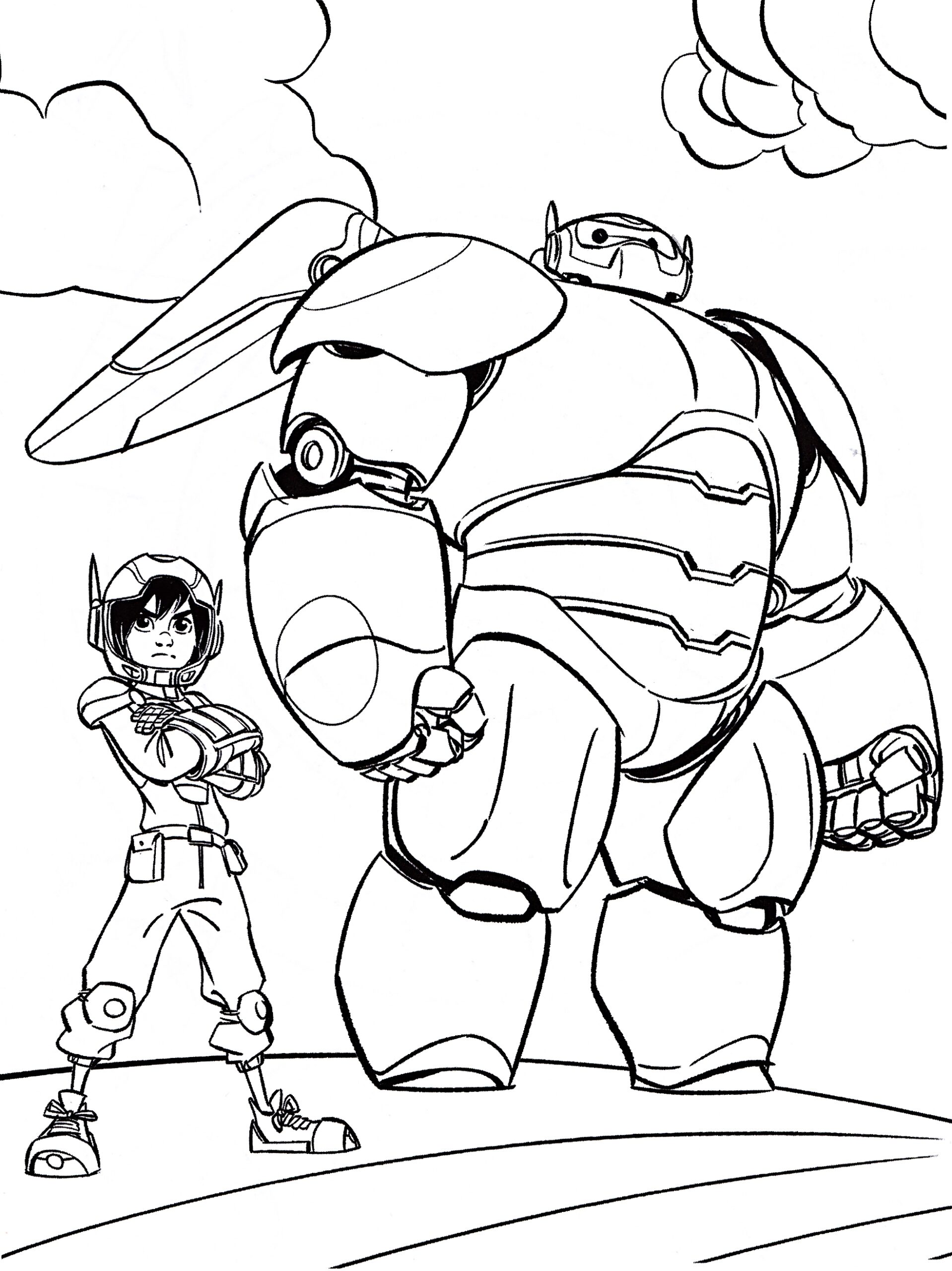 Walt Disney Coloring Pages Hiro Hamada Baymax Walt Disney Characters Photo 37767228