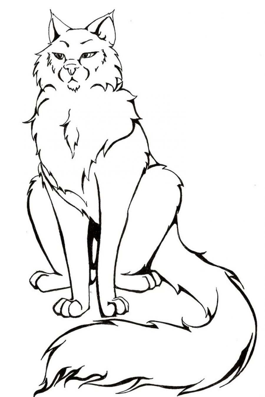 Warrior Cat Coloring Page