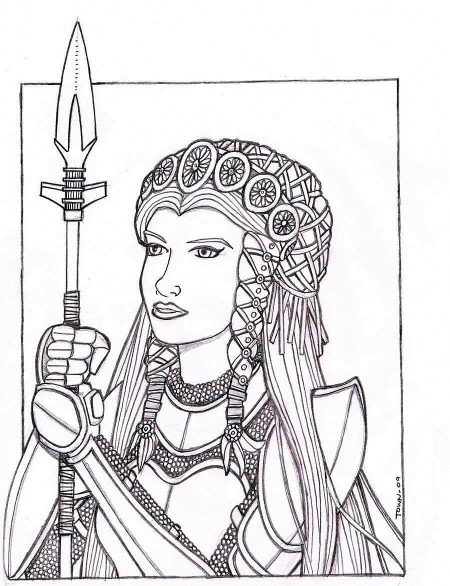 Warrior Princess Coloring Pages