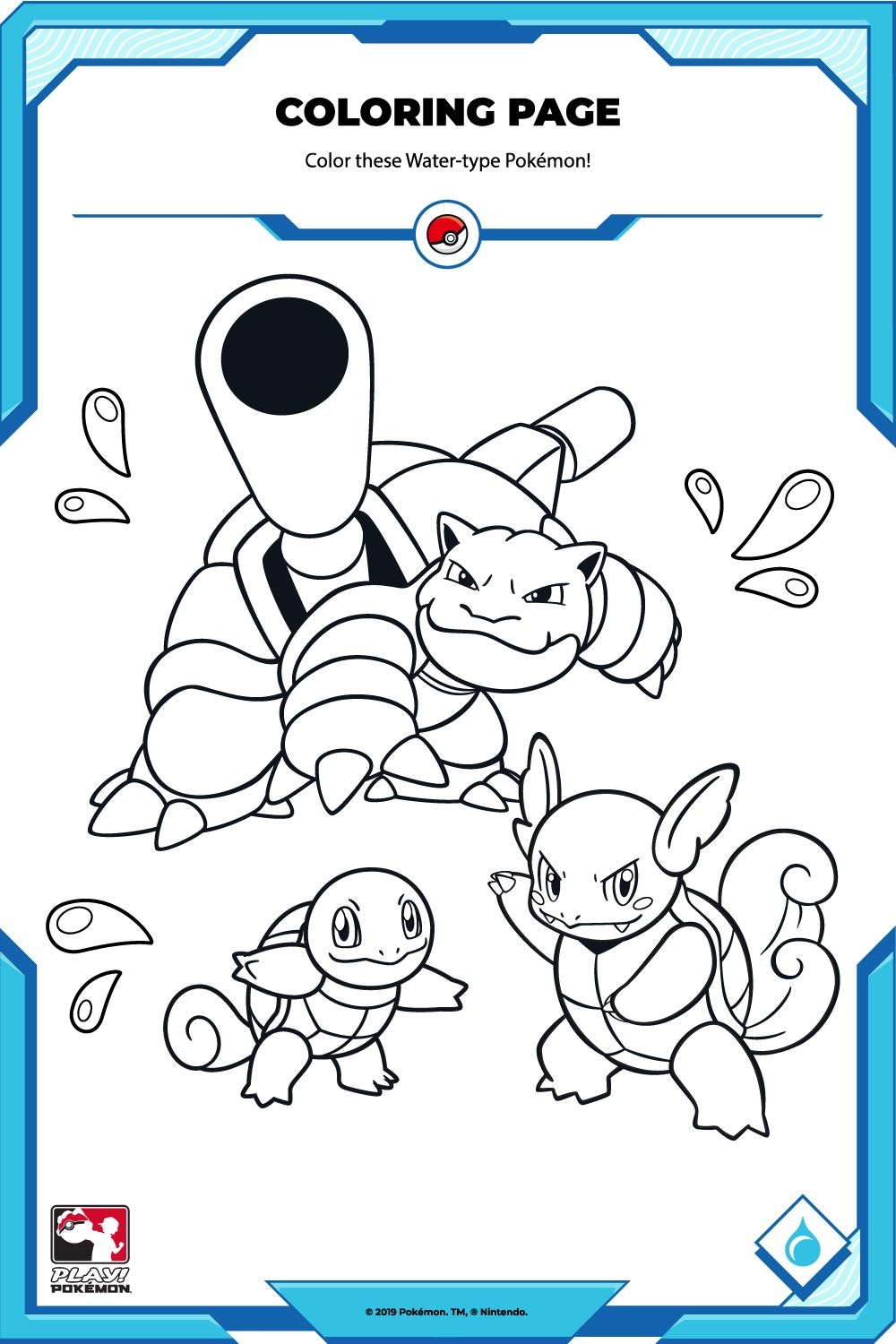 Water Type Pokemon Coloring Pages Vicporian Pokemon Drawing Easy