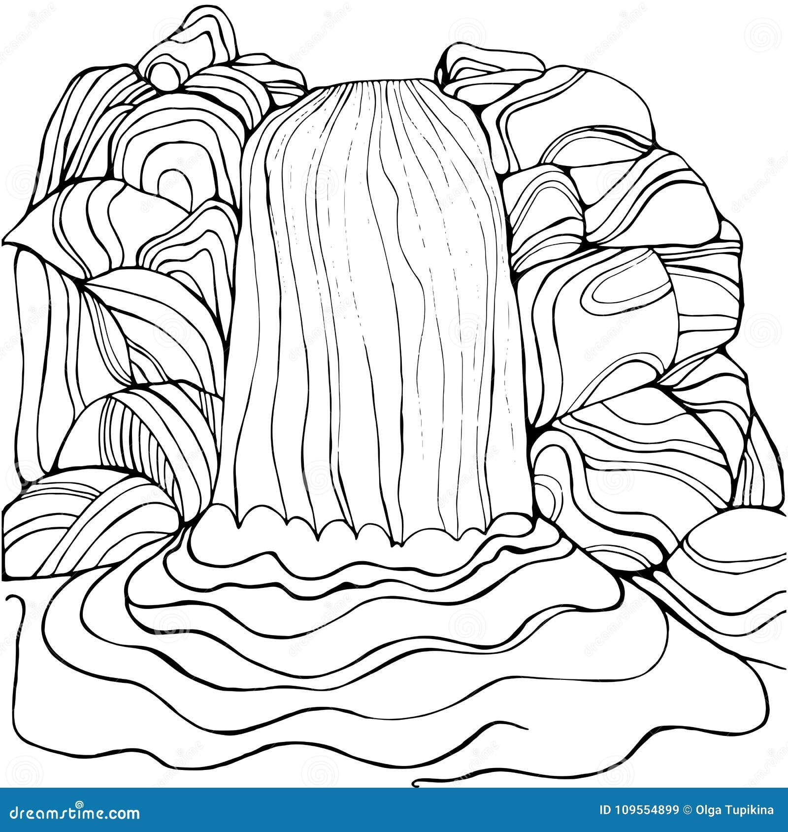 Waterfall Coloring Pages