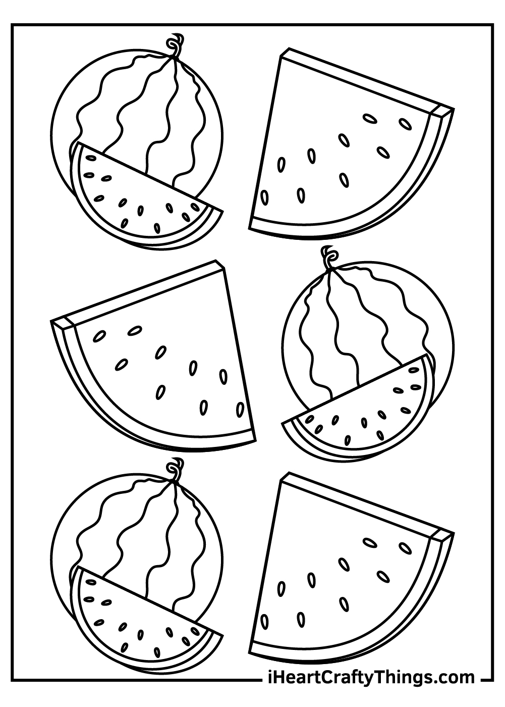 Watermelon Coloring Pages