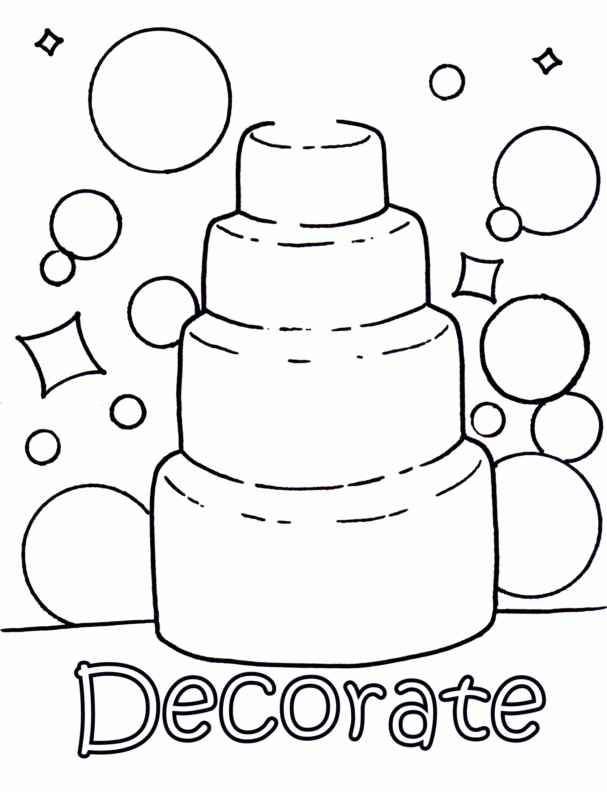 Wedding Cake Colouring Pages Printable Hannah Thoma S Coloring Pages