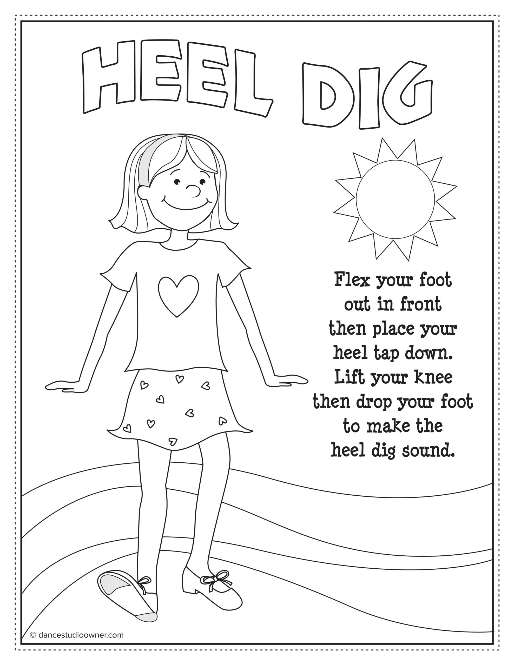 Welcome To Dance Class Printable Coloring Page