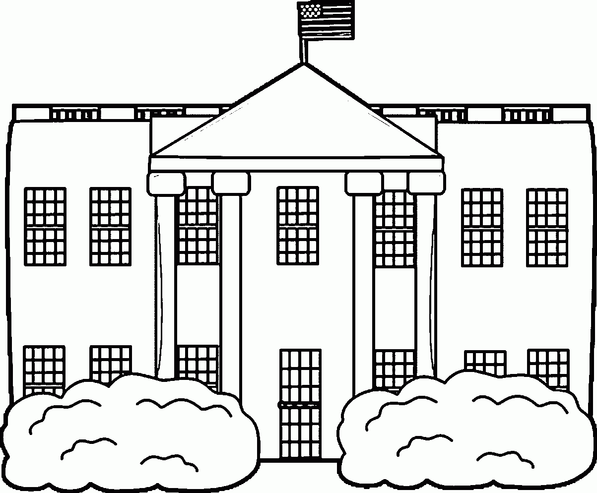 The White House Coloring Page