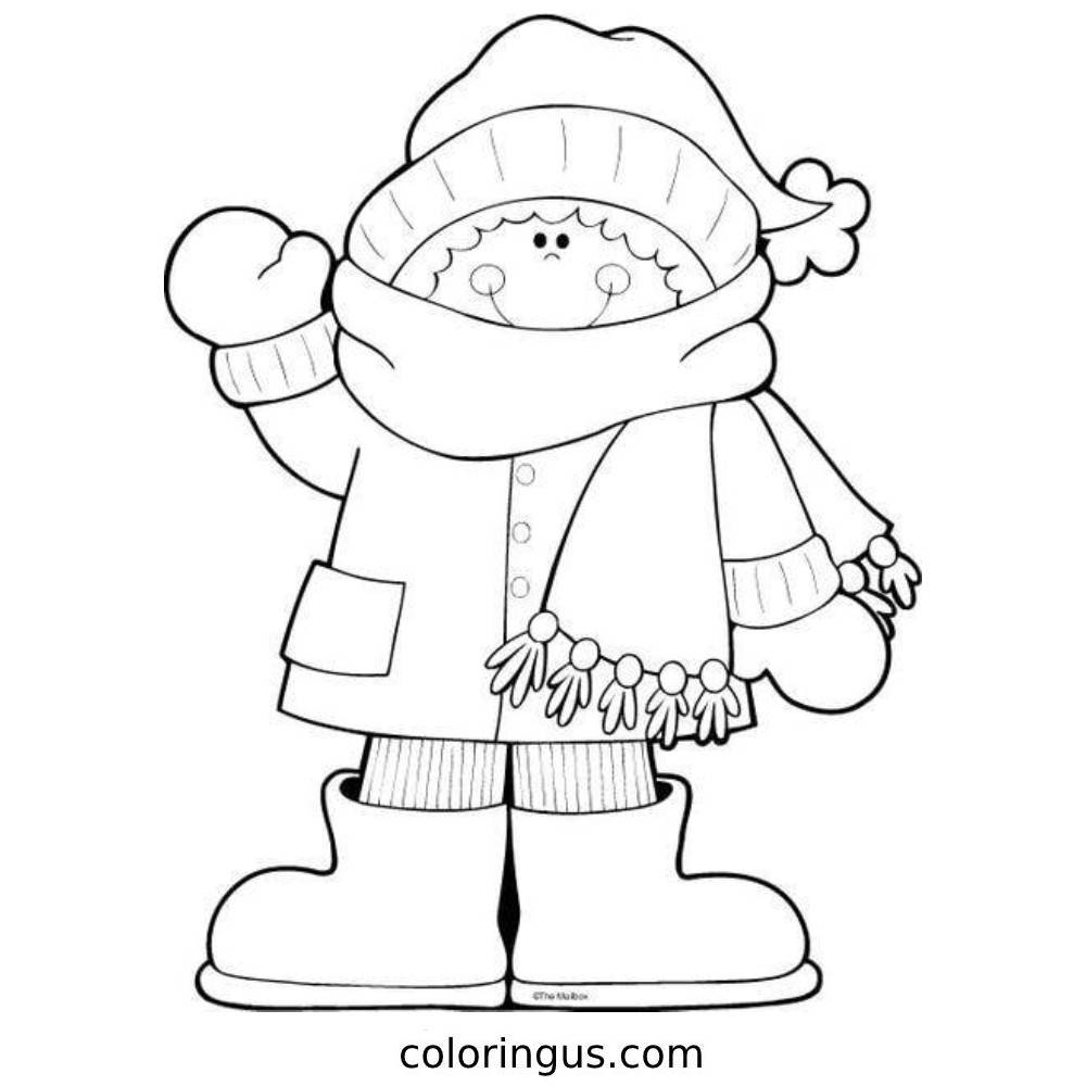 Winter Coloring Pages Free Printable PDF