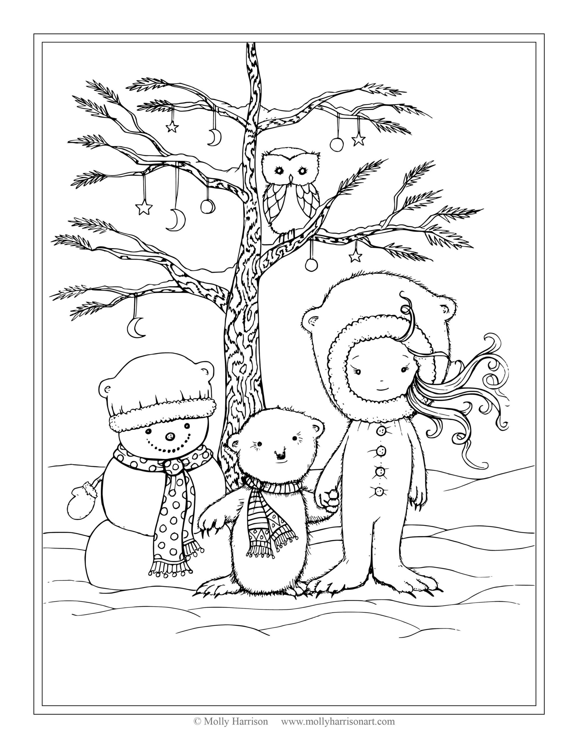 Winter Landscape Coloring Pages At GetDrawings Free Download