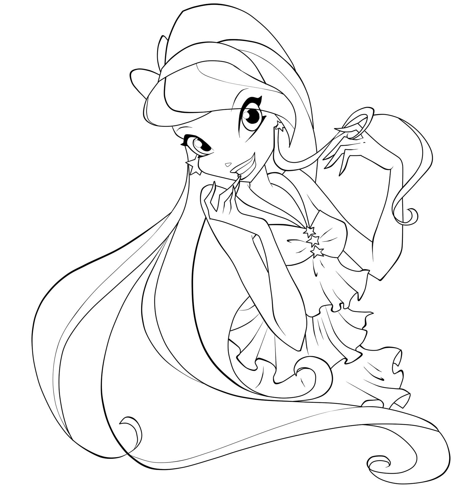 Winx Club Stella Coloring Pages Coloring Pages