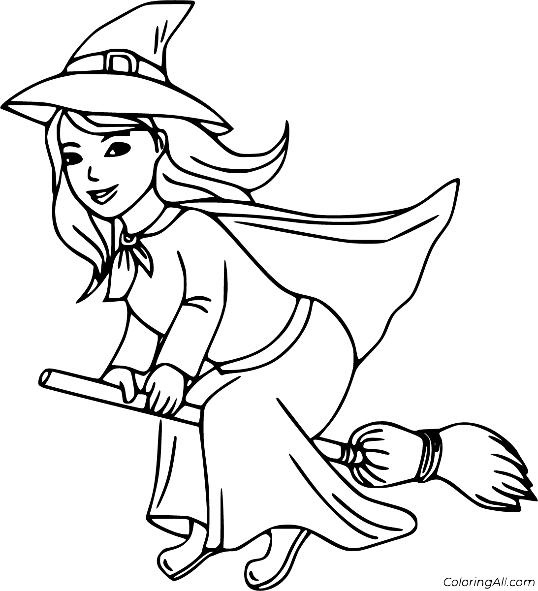 Witch Coloring Pages Preschool