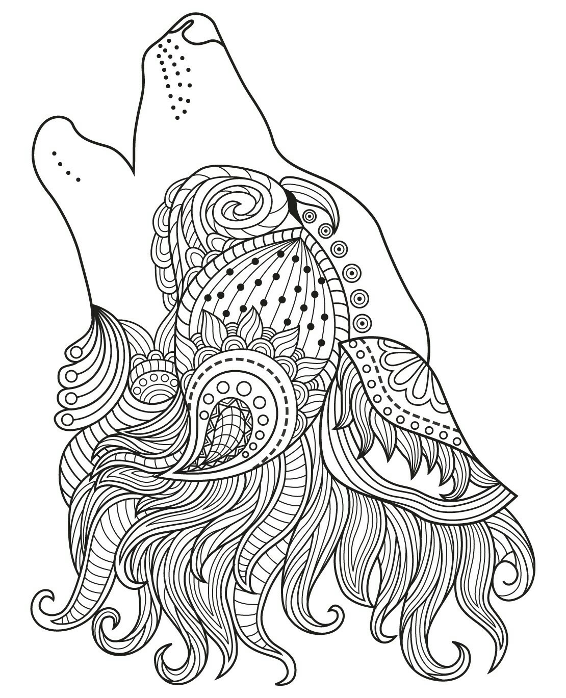 Wolf Coloring Pages For Adults Best Coloring Pages For Kids